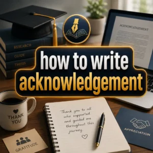 How to Write Acknowledgement